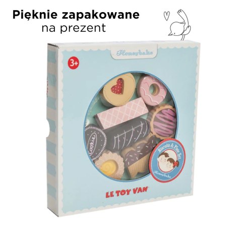 Drewniane ciasteczka zestaw, zabawka dzieci, gotowanie cukiernia Le Toy Van