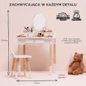 Drewniane meble dla dzieci toaletka lustro taboret zestaw mebli Le Toy Van