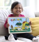 Dwustronna magnetyczna tablica literki i obrazki, edukacyjna zabawka, Pippi