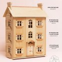 Naturalny drewniany domek dla lalek, zabawka dla dzieci, lalki, Le Toy Van